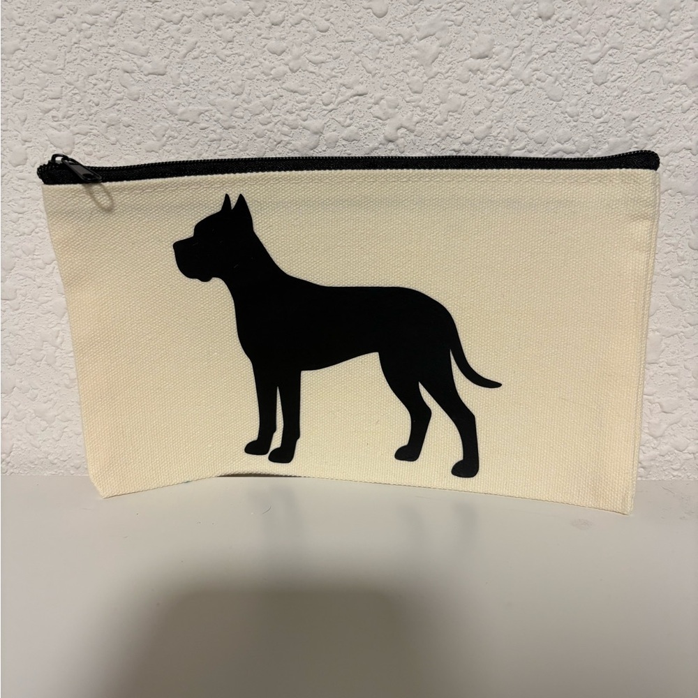 New Custom Cane Corso Breed Dog Cosmetic Pouch